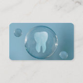 Elegante große blaue Blase Logo Zahnarztkarte Visitenkarte (Rückseite)