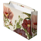 Elegante große Blumen-Geschenktasche Geschenktüte (Rückseite Schrägansicht)