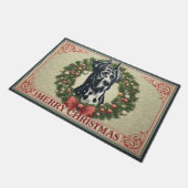 Elegante große dane Weihnachten, großartiges Dane- Fußmatte (Schrägansicht)