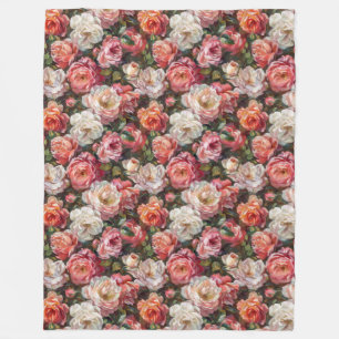 Elegante große Rose blubt Fleece Blanket
