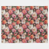 Elegante große Rose blubt Fleece Blanket (Vorderseite (Horizontal))