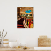 Elegante Große Treppe mit verkleideter Glasdecke Poster (Küche)
