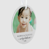 Elegante Großeltern Foto Ornament (Vorderseite)