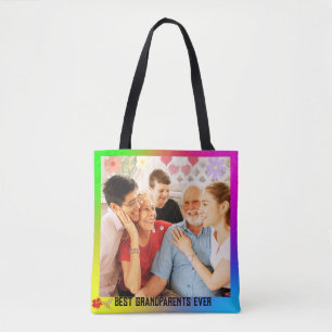 Elegante Großeltern Grandkids Family Foto Geschenk Tasche