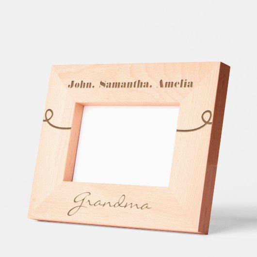 Elegante Großmutter Name Custom Holzrahmen Geätzte Rahmen (Links)