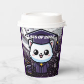 Elegante Grouation Kitty Lila Gown Ballon Pappbecher (Vorderseite)