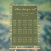 Elegante grün-blaue Hochzeitsakrylkarte Acrylschild (Neutral)