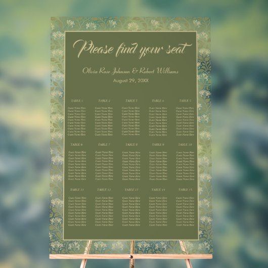 Elegante grün-blaue Hochzeitsakrylkarte Acrylschild (Neutral)
