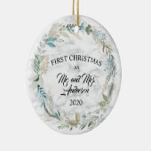 Elegante Grün Erster Verheirateter Marmor Keramik Ornament (Rechts)