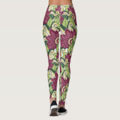 Elegante, grün gelbe Blumen und schwenken Leggings (Rückseite)