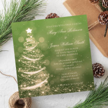 Elegante Grün & Gold Weihnachtsfeier