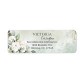 Elegante, grün-goldfarbene Rücksendeadresse (Vorne)