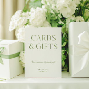 Elegante Grün Karten und Geschenke Hochzeitszeiche