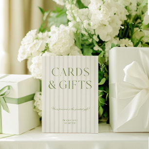 Elegante Grün Karten und Geschenke Hochzeitszeiche