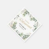 Elegante Grün-Ruhestandsfeier Serviette (Ecke)