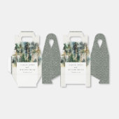 Elegante Grün-Wasserfarben-Waldhochzeit Geschenkschachtel (Ungefaltet)