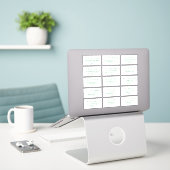 Elegante Grün/Weiß-Hochzeit - individuelle Adresse Aufkleber (Laptop auf Schreibtisch)