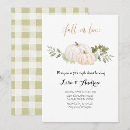 Elegante Grünanlage Herbst in Liebe Paare Dusche Einladung