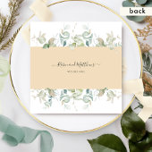 Elegante Grünanlage und Beige Tan, Square Wedding Einladung