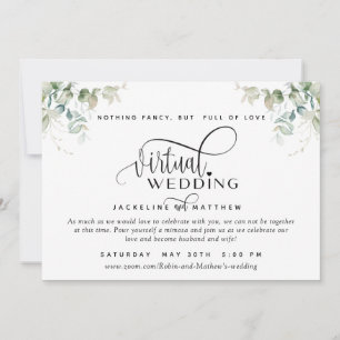 Elegante Grünanlagen, Einzigartige Online-Hochzeit Save The Date