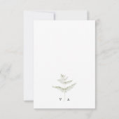 Elegante Grünanlagen RSVP Karte (Rückseite)