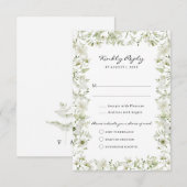 Elegante Grünanlagen RSVP Karte (Vorne/Hinten)