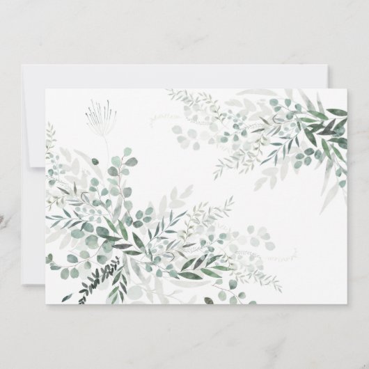 Elegante Grünanlagen & Skripte Am Nachmittag Einladung (Rückseite)