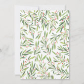 Elegante Grünanlagen Weihnachten Party Einladungen (Rückseite)