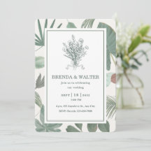 Elegante Grünblätter Botanische Skizze 