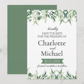Elegante Gründer Save the Date Vorlage (Vorne/Hinten)