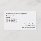 Elegante Grundstücksmakler-Visitenkarten Visitenkarte (Rückseite)