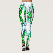 Elegante grüne Aloe Vera Pflanze Moderne Leggings (Rückseite)