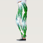 Elegante grüne Aloe Vera Pflanze Moderne Leggings (Links)