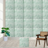 Elegante grüne Aquarellfarben Keramik Tile Fliese