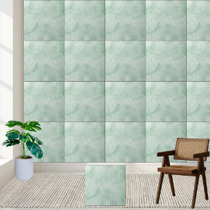 Elegante grüne Aquarellfarben Keramik Tile Fliese
