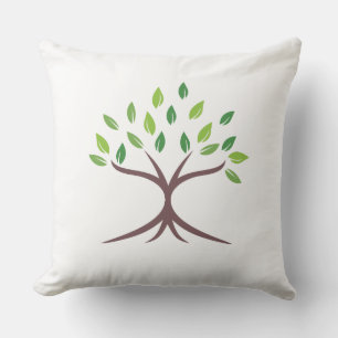 Elegante grüne Baum-Minimalist-Kunst-Kissen  Kissen