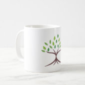 Elegante Grüne Bäume Minimalistische klassische Ta Kaffeetasse (Vorderseite Links)