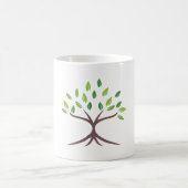 Elegante Grüne Bäume Minimalistische klassische Ta Kaffeetasse (Mittel)