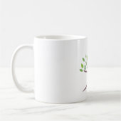 Elegante Grüne Bäume Minimalistische klassische Ta Kaffeetasse (Links)