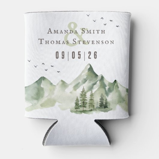 Elegante, grüne Berglandschaft Dosenkühler (Vorderseite)