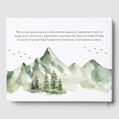 Elegante, grüne Berglandschaft Gästebuch (Rückseite)