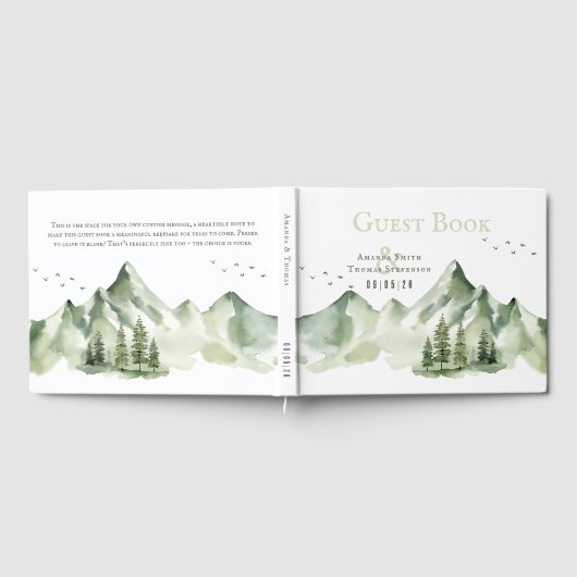 Elegante, grüne Berglandschaft Gästebuch (Voll)