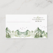 Elegante, grüne Berglandschaft Platzkarte (Vorderseite)