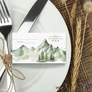 Elegante, grüne Berglandschaft Platzkarte