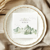 Elegante, grüne Berglandschaft Serviette