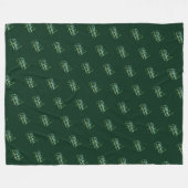 Elegante grüne Blanket mit ihrem Namen und ihrem A Fleecedecke (Vorderseite (Horizontal))