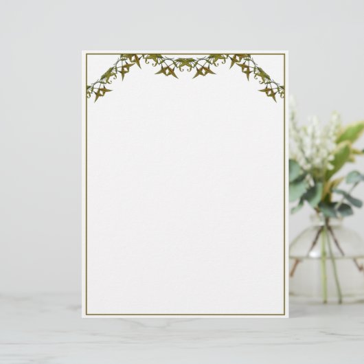 Elegante grüne Blätter (Stehend Vorderseite)