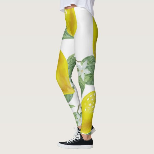 Elegante grüne Blätter & gelbe Zitronen | LEGGINGS (Links)