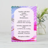 Elegante grüne Blätter Naturdesign | Minimal Botan Einladung (Stehend Vorderseite)