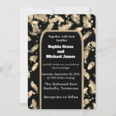 Elegante grüne Blätter Naturdesign | Minimal Botan Einladung (Vorderseite)